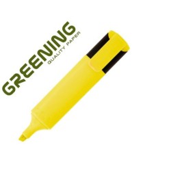 ROTULADOR GREENING FLUORESCENTE PUNTA BISELADA AMARILLO (PACK INDIVISIBLE 12 UDS)