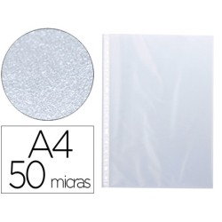 FUNDA MULTITALADRO Q-CONNECT DIN A4 50 MC PIEL DE NARANJA CAJA DE 100 UNIDADES