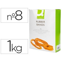 GOMILLAS ELASTICAS Q-CONNECT 1000 GR NUMERO 8 80 X 2 MM