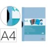 CARPETA LIDERPAPEL DOSSIER PINZA LATERAL POLIPROPILENO DIN A4 CELESTE OPACO 30 HOJAS PINZA DESLIZANTE