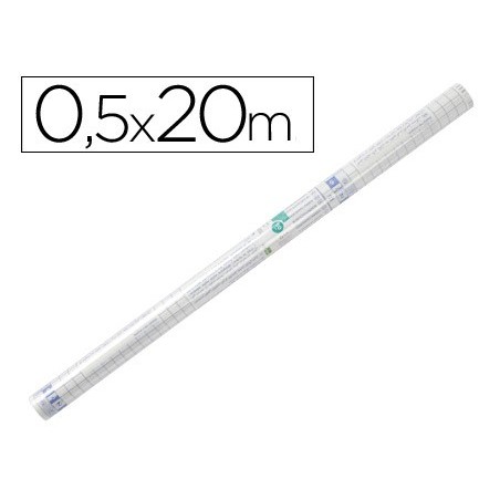 ROLLO PLASTICO ADHESIVO LIDERPAPEL 0.50X20 MT 80 MC REMOVIBLE