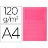 SUBCARPETA CARTULINA Q-CONNECT DIN A4 ROSA CON VENTANA TRANSPARENTE 120 GR (PACK INDIVISIBLE 50 UDS)