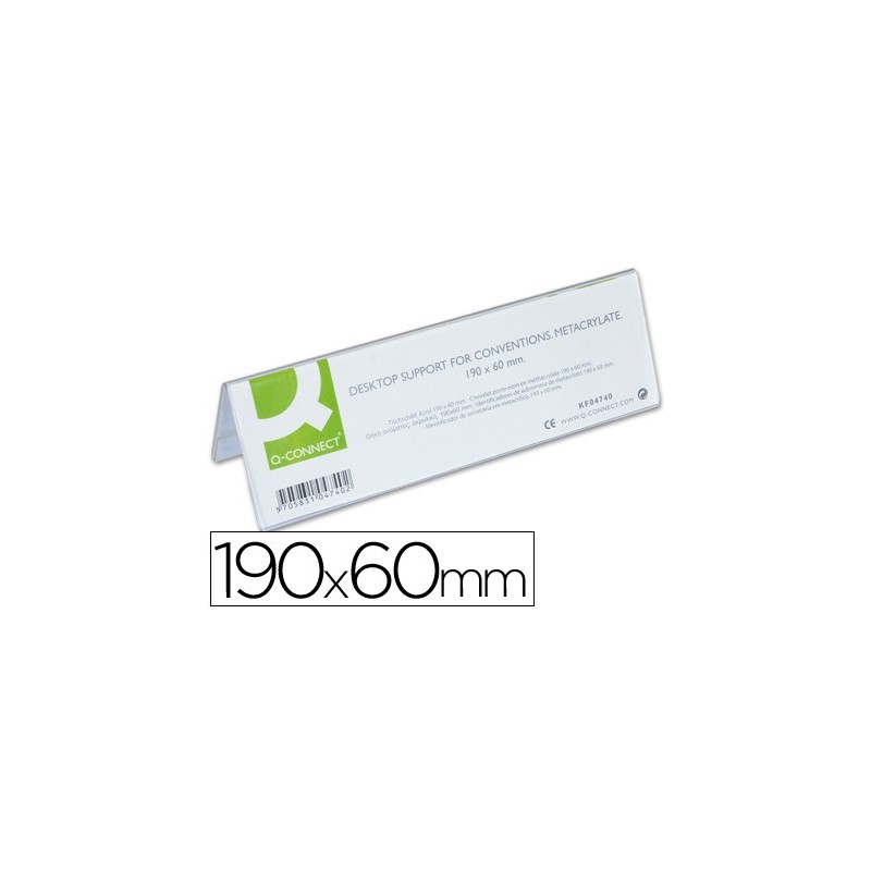 IDENTIFICADORES SOBREMESA Q-CONNECT METACRILATO 190X60 MM REF.5727