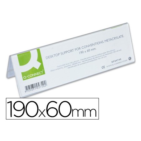 IDENTIFICADORES SOBREMESA Q-CONNECT METACRILATO 190X60 MM REF.5727