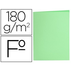 SUBCARPETA LIDERPAPEL FOLIO VERDE PASTEL 180G/M2 (PACK INDIVISIBLE 50 UDS)