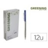 BOLIGRAFO GREENING AZUL RETRACTIL (PACK INDIVISIBLE 12 UDS)