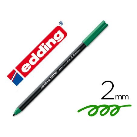 ROTULADOR EDDING PUNTA FIBRA 1300 VERDE -PUNTA REDONDA 2 MM