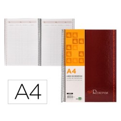 LIBRO DE RESERVAS LIDERPAPEL RESTAURANTE CON ESPIRAL DIN A480 HOJAS PAPEL 80 GR