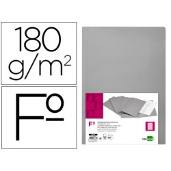 SUBCARPETA LIDERPAPEL FOLIO GRIS 180G/M2 (PACK INDIVISIBLE 50 UDS)