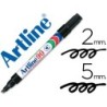 ROTULADOR ARTLINE MARCADOR PERMANENTE EK-90 NEGRO -PUNTA BISELADA 5 MM -PAPEL METAL Y CRISTAL