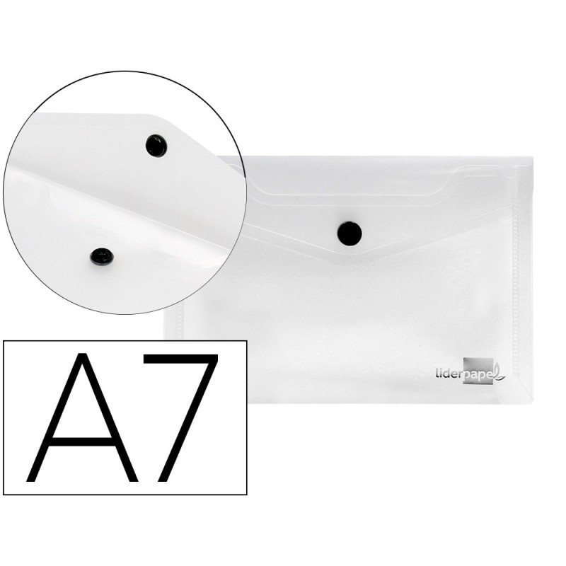 CARPETA LIDERPAPEL DOSSIER BROCHE 44224 POLIPROPILENO DIN A7 COLOR TRANSPARENTE