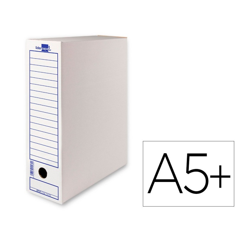 CAJA ARCHIVO DEFINITIVO LIDERPAPEL 103 CUARTO 278X213X105 MM 325 G/M2