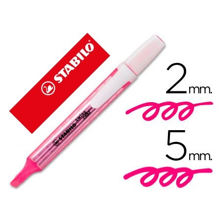 ROTULADOR STABILO MARCADOR FLUORESCENTE SWING COOL ROSA