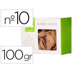 BANDAS ELASTICAS Q-CONNECT 100 GR 100X9 MM NUMERO 10