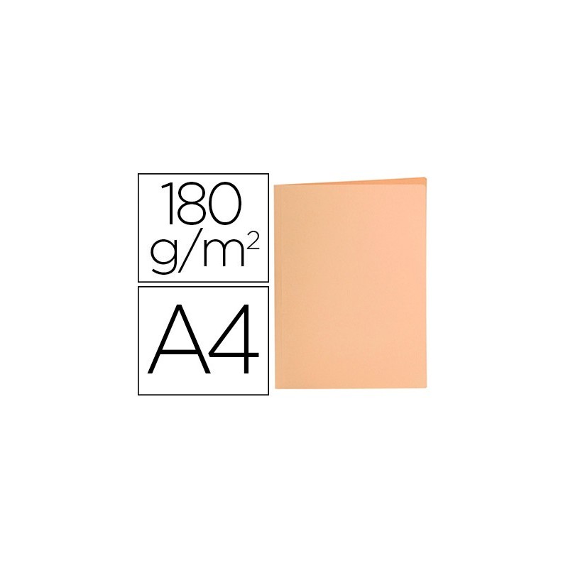 SUBCARPETA LIDERPAPEL A4 NARANJA PASTEL 180G/M2 (PACK INDIVISIBLE 50 UDS)