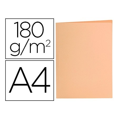 SUBCARPETA LIDERPAPEL A4 NARANJA PASTEL 180G/M2 (PACK INDIVISIBLE 50 UDS)