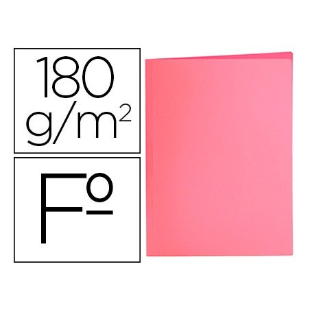 SUBCARPETA LIDERPAPEL FOLIO ROSA PASTEL 180G/M2 (PACK INDIVISIBLE 50 UDS)