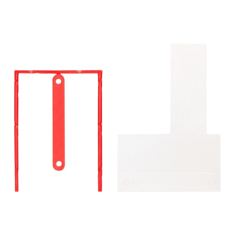 ENCUADERNADOR FASTENER Q-CONNECT PLASTICO D-CLIPS COLOR ROJO CAJA DE 100 UNIDADES