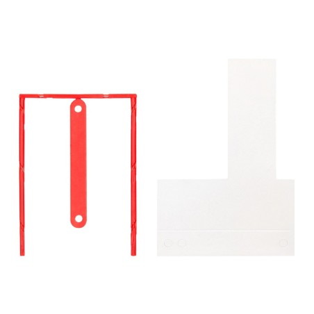 ENCUADERNADOR FASTENER Q-CONNECT PLASTICO D-CLIPS COLOR ROJO CAJA DE 100 UNIDADES