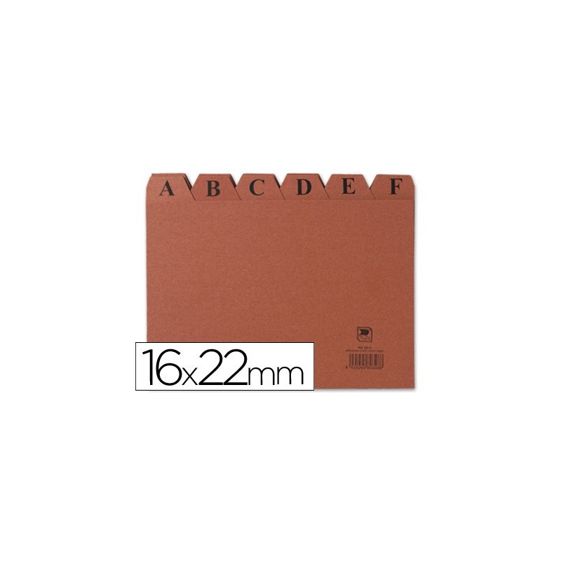 INDICE FICHERO LIDERPAPEL CARTON N 5 160X220 MM