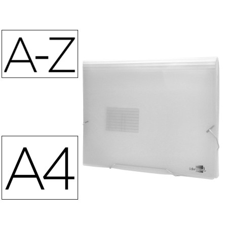 CARPETA LIDERPAPEL CLASIFICADOR FUELLE 32114 POLIPROPILENO DIN A4 INCOLORA 13 DEPARTAMENTOS