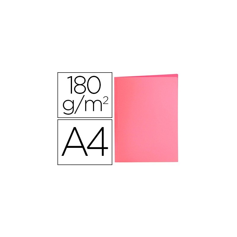SUBCARPETA LIDERPAPEL A4 ROSA PASTEL 180G/M2 (PACK INDIVISIBLE 50 UDS)