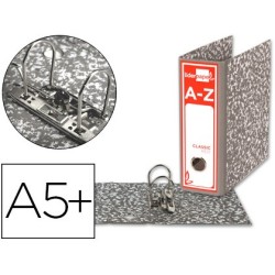 ARCHIVADOR DE PALANCA LIDERPAPEL CUARTO CLASSIC RED CARTON ENTRECOLADO SIN RADO LOMO 80MM GRIS COMPRESOR METALIC