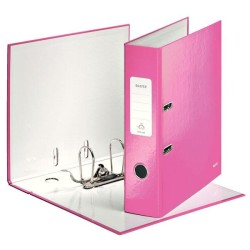 Archivador de palanca Leitz WOW - Con rado - A4 - Lomo 80 mm - Color fucsia