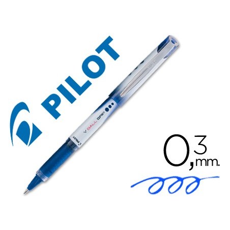 ROTULADOR PILOT ROLLER V-BALL GRIP AZUL 0.5 MM