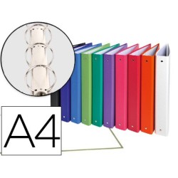 CARPETA DE 4 ANILLAS 30MM REDONDAS EXACOMPTA A4 CARTON FORRADO COLORES SURTIDOS (PACK INDIVISIBLE 20 UDS)
