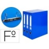 MODULO LIDERPAPEL 3 ARCHIVADORES FOLIO 2 ANILLAS MIXTAS 40MM AZUL