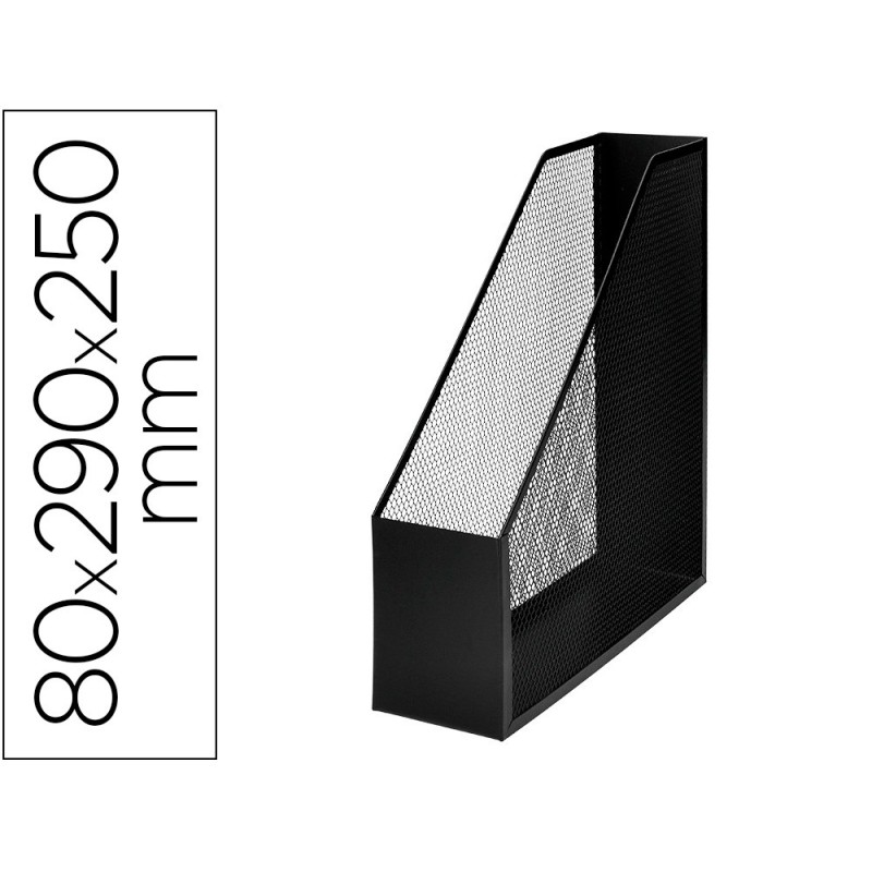 REVISTERO METALICO Q-CONNECT REJILLA GXA29 NEGRO 87X295X250MM