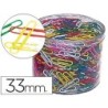 CLIPS COLORES LIDERPAPEL BOTE 1000 UNIDADES COLORES SURTIDOS