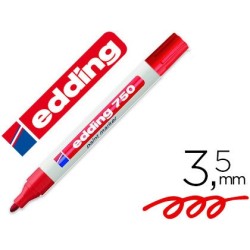 ROTULADOR EDDING PUNTA FIBRA 750 ROJO PUNTA REDONDA 2-4 MM