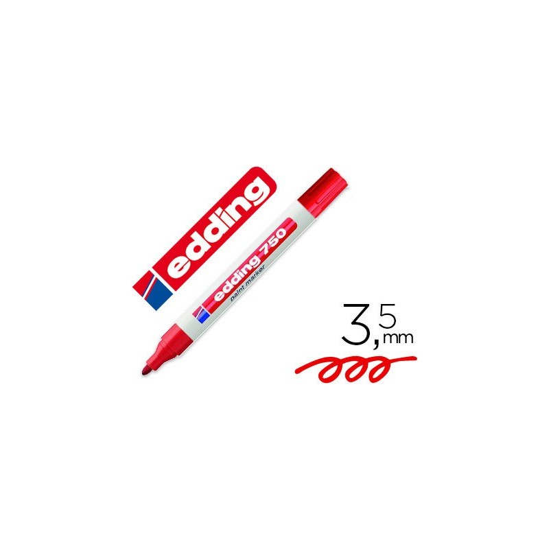 ROTULADOR EDDING PUNTA FIBRA 750 ROJO PUNTA REDONDA 2-4 MM