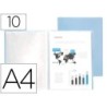CARPETA LIDERPAPEL ESCAPARATE 10 FUNDAS POLIPROPILENO DIN A4 CELESTE OPACO