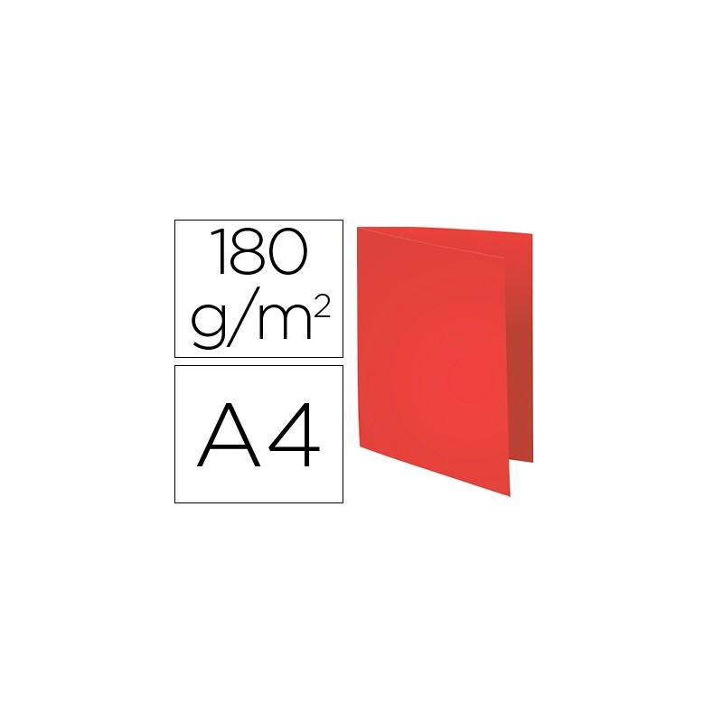SUBCARPETA CARTULINA RECICLADA EXACOMPTA DIN A4 ROJO 180 GR (PACK INDIVISIBLE 100 UDS)