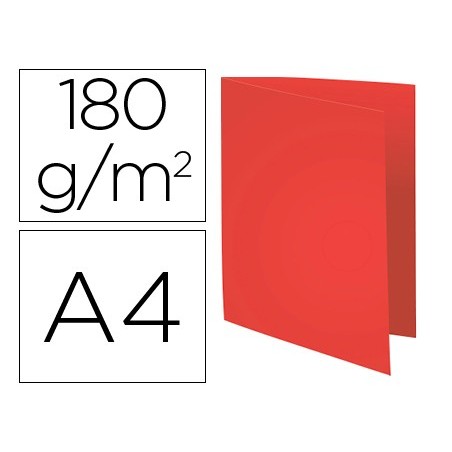 SUBCARPETA CARTULINA RECICLADA EXACOMPTA DIN A4 ROJO 180 GR (PACK INDIVISIBLE 100 UDS)
