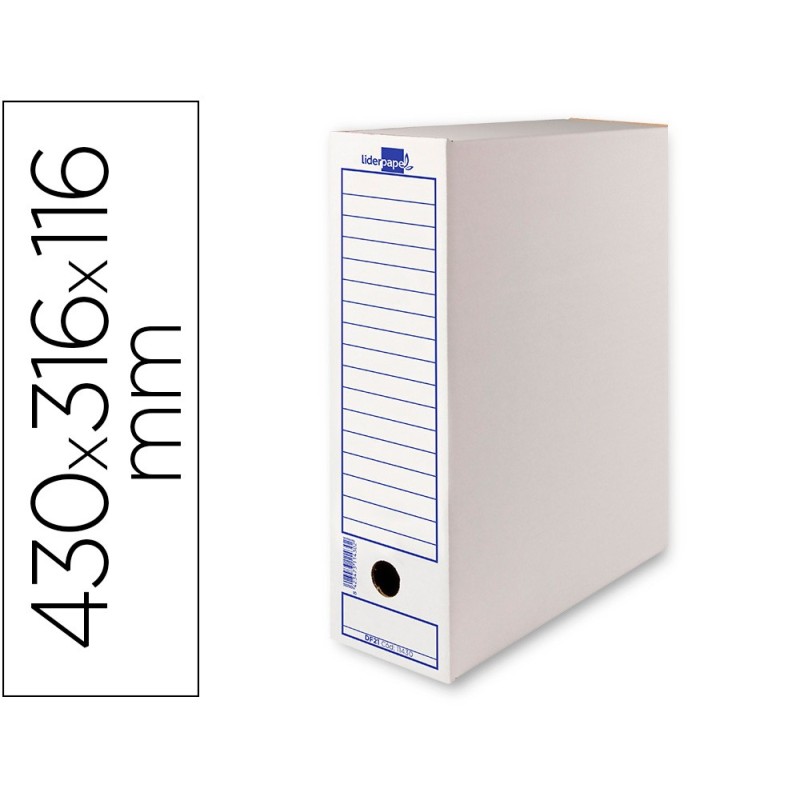 CAJA ARCHIVO DEFINITIVO LIDERPAPEL 106 -PARA LISTADOS DE ORDENADOR 430X316X116 MM 325 G/M2