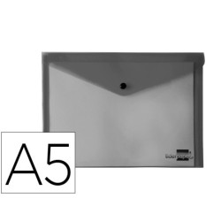 CARPETA LIDERPAPEL DOSSIER BROCHE POLIPROPILENO DIN A5 NEGRO OPACO