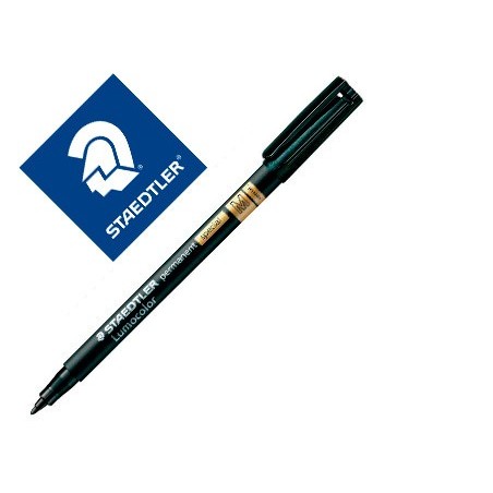 ROTULADOR STAEDTLER LUMOCOLOR RETROPROYECCION PUNTA DE FIBRA PERMANENTE SPECIAL 319-9 NEGRO PUNTA MEDIA