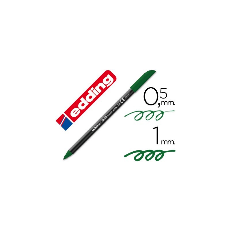 ROTULADOR EDDING PUNTA FIBRA 1200 VERDE OLIVA N.15 -PUNTA REDONDA 0.5 MM