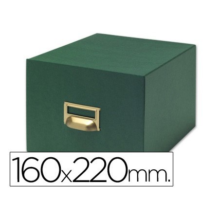 FICHERO FICHAS TELA VERDE 1000 FICHAS N.5 TAMAÑO 160X220 MM