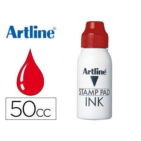 TINTA TAMPON ARTLINE ROJA FRASCO DE 50 CC