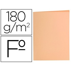 SUBCARPETA LIDERPAPEL FOLIO NARANJA PASTEL 180G/M2 (PACK INDIVISIBLE 50 UDS)
