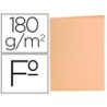 SUBCARPETA LIDERPAPEL FOLIO NARANJA PASTEL 180G/M2 (PACK INDIVISIBLE 50 UDS)