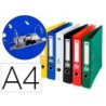 ARCHIVADOR DE PALANCA LIDERPAPEL A4 DOCUMENTA FORRADO PVC CON RADO LOMO 52 MM COLORES SURTIDOS CLASSIC (PACK INDIVISIBLE 6 UDS)