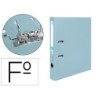 ARCHIVADOR DE PALANCA LIDERPAPEL FOLIO DOCUMENTA FORRADO PVC CON RADO LOMO 52 MM GRIS COMPRESOR METALICO