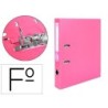 ARCHIVADOR DE PALANCA LIDERPAPEL FOLIO DOCUMENTA FORRADO PVC CON RADO LOMO 52 MM ROSA COMPRESOR METALICO