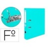 ARCHIVADOR DE PALANCA LIDERPAPEL FOLIO DOCUMENTA FORRADO PVC CON RADO LOMO 52 MM VERDE CLARO COMPRESOR